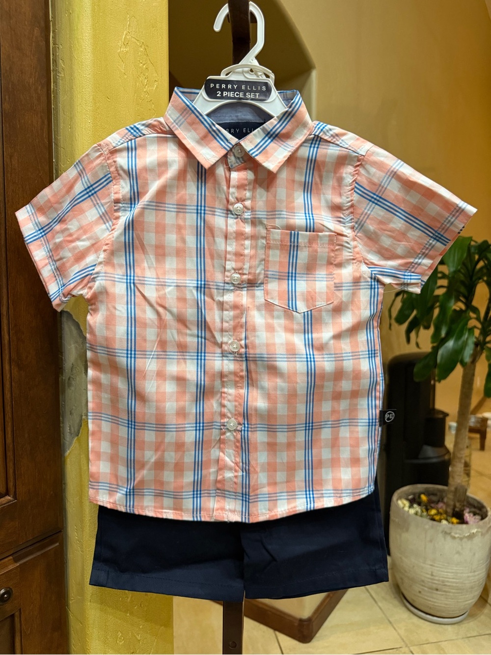 NWT Boys Perry Ellis Shorts Set Size 4